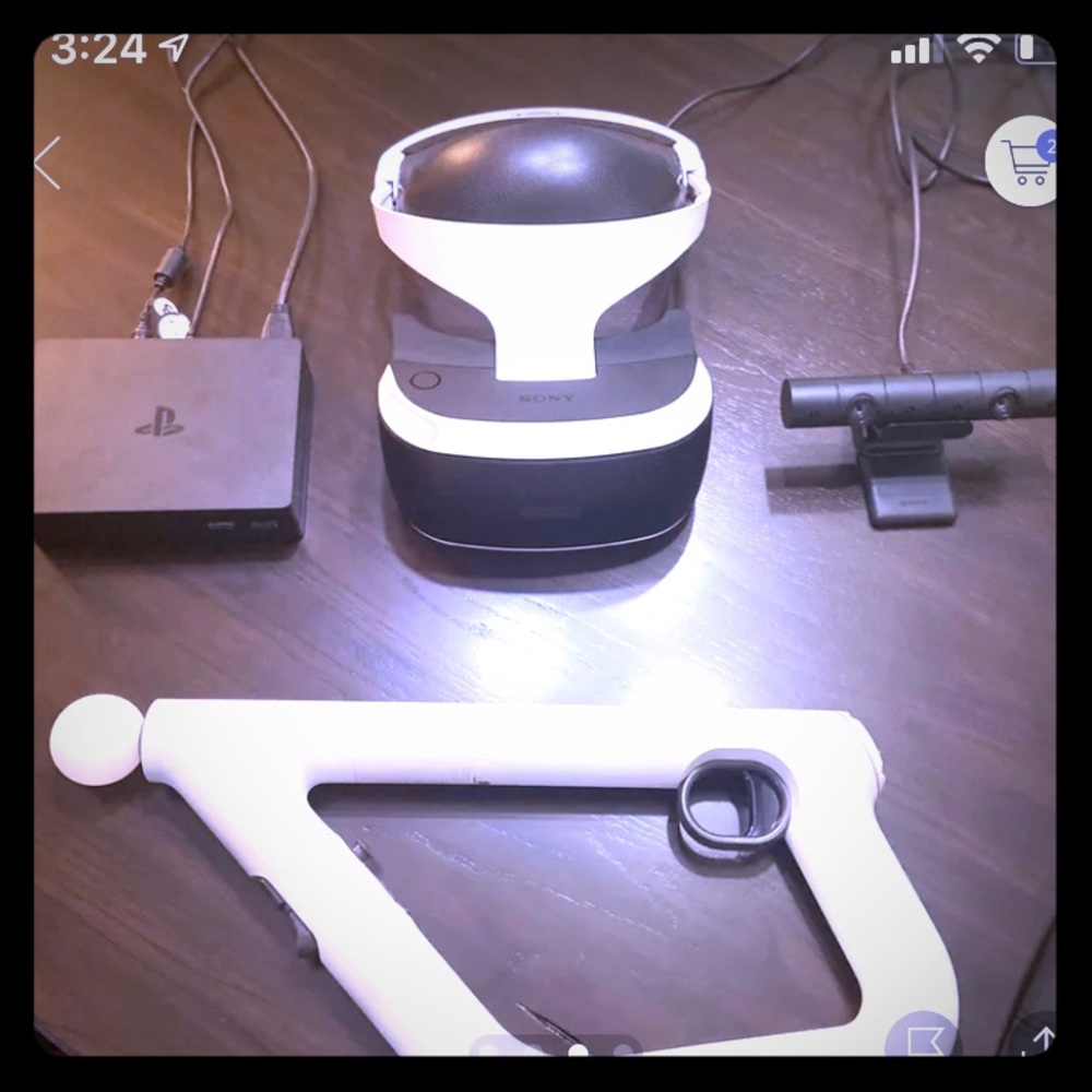 PS4 Virtual Reality with motion sticks and gun